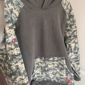 Ariat Black Hoodie with Digital Camo Sleeves